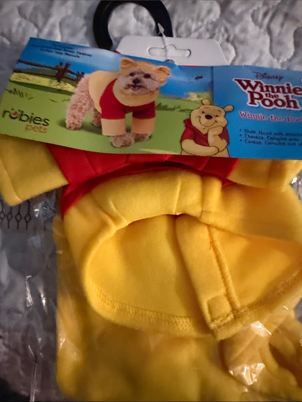 Disney Winnie the Pooh Yellow and Red Pet Costume Romper